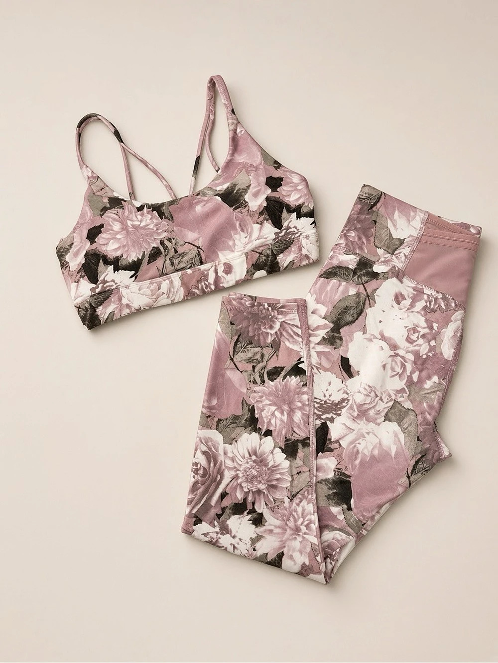 Floral Bikini Set in Pink & Black Like New